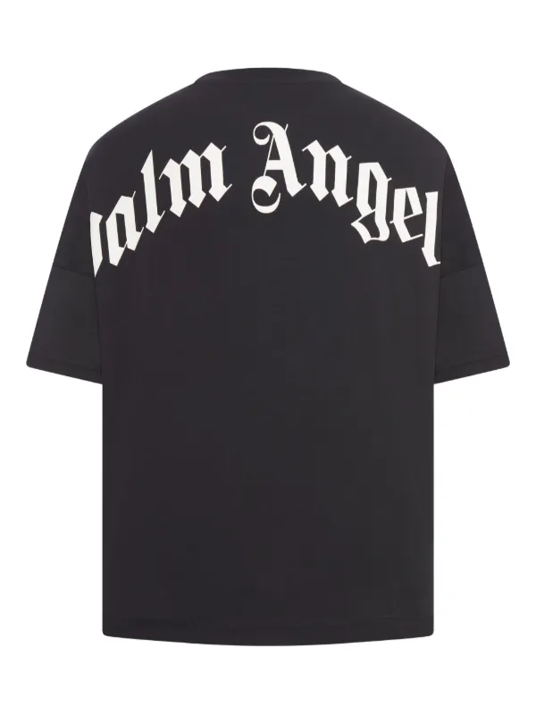 Tシャツ・カットソー Palm Angels \"CURVED LOGO REGULAR\" SHORT SLEEVES T-SHIRT 0400022021953_OFFWHITEBLACK?
