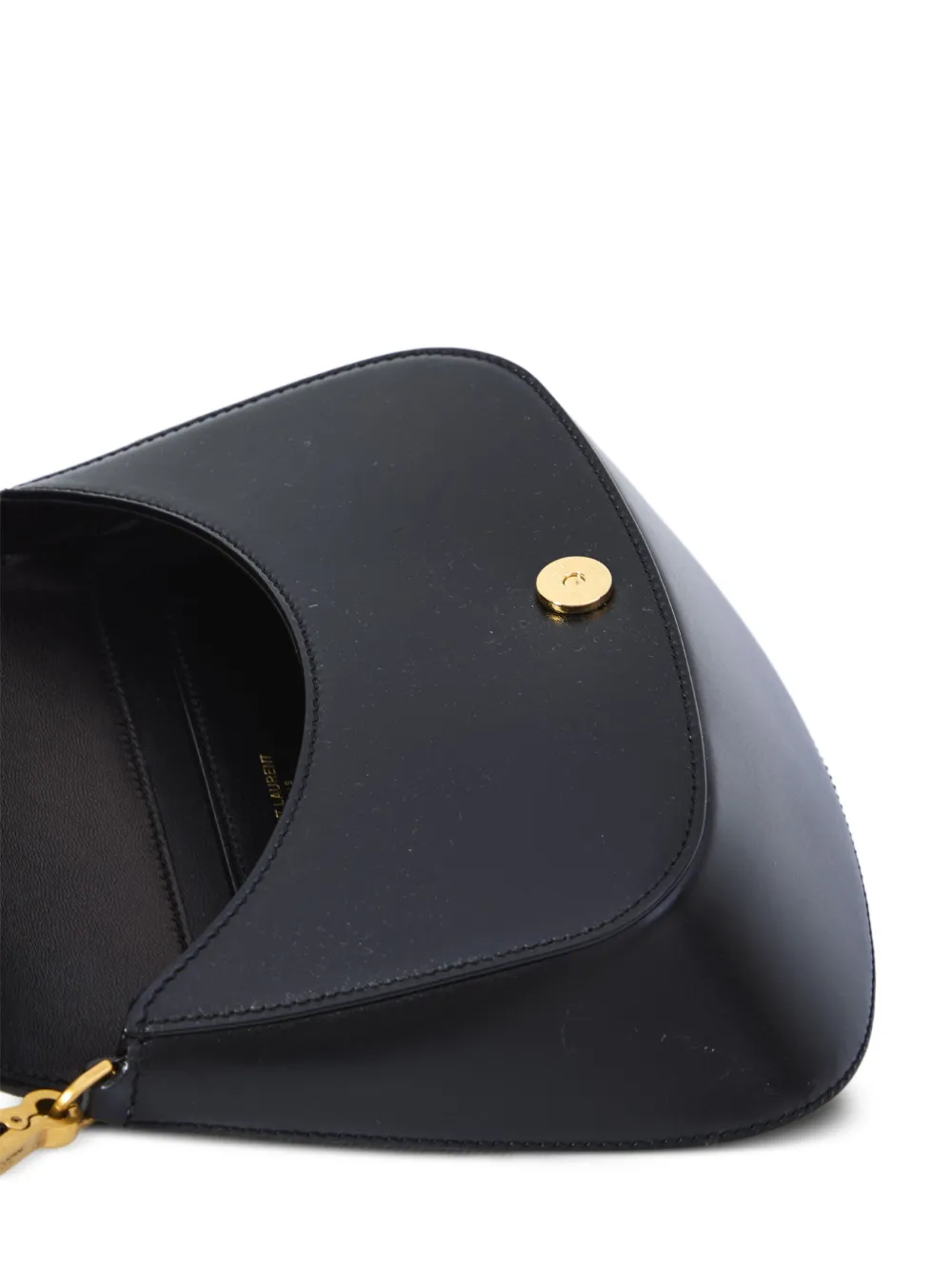 Saint Laurent Mini Ysl Wallet On Chain In Smooth Leather In Black