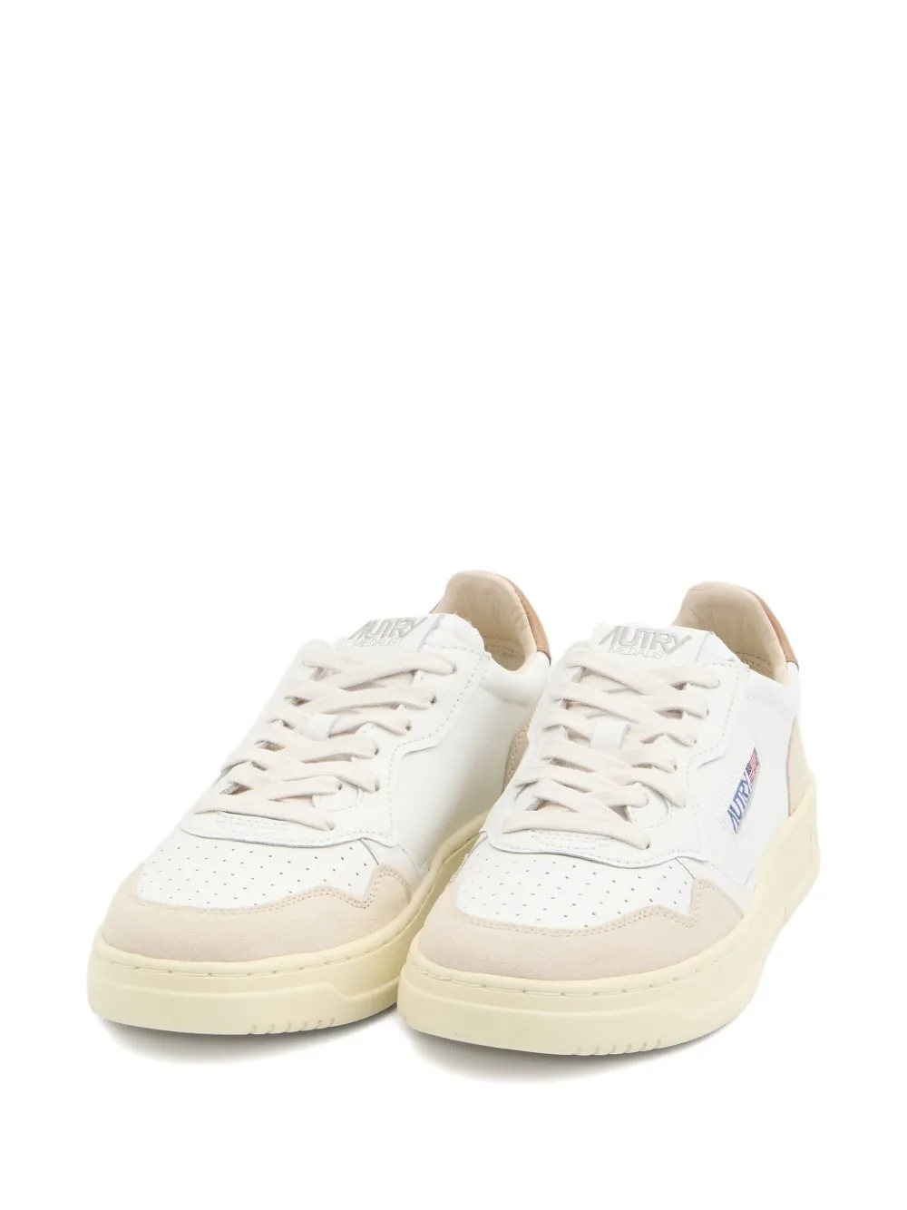 Autry perforated suede leather sneakers White