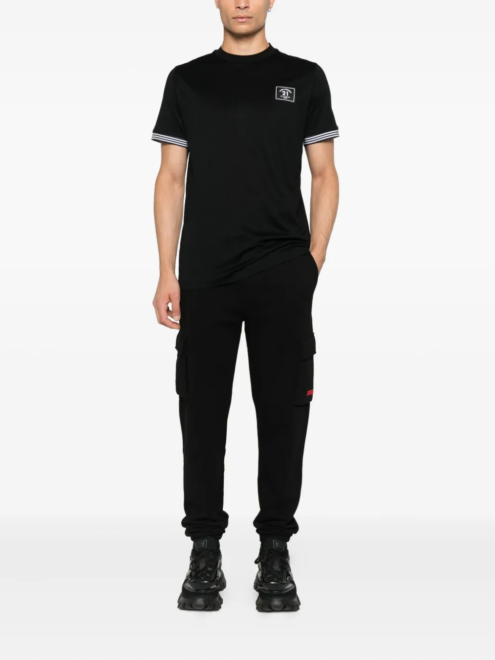 Karl Lagerfeld T-shirt met logopatch Zwart