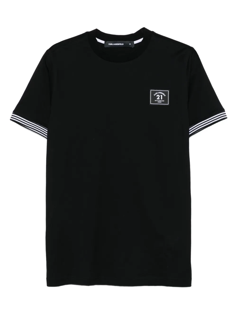 Karl Lagerfeld logo-patch T-shirt Zwart