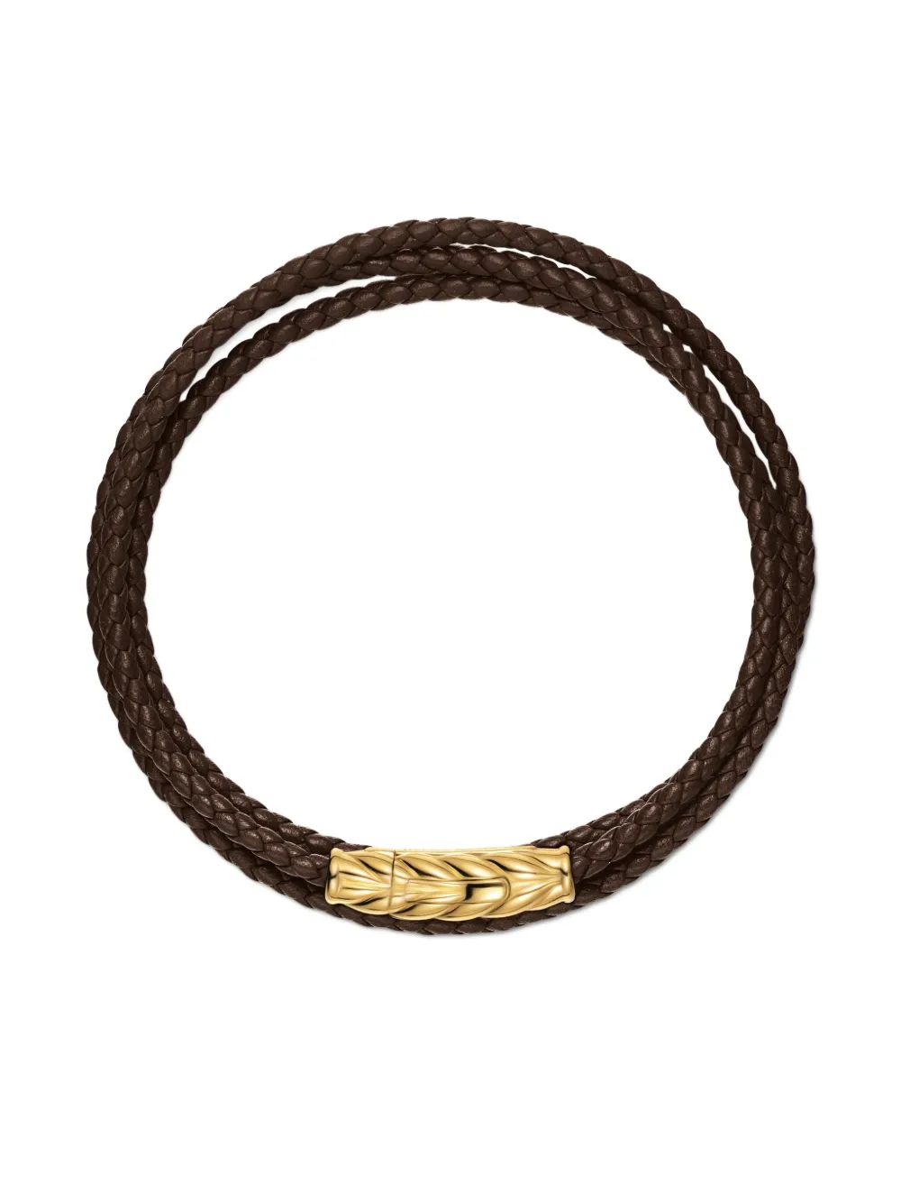 18K yellow gold Chevron Triple Wrap bracelet