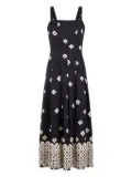Marie Oliver Dixon pleated print midi dress - Black