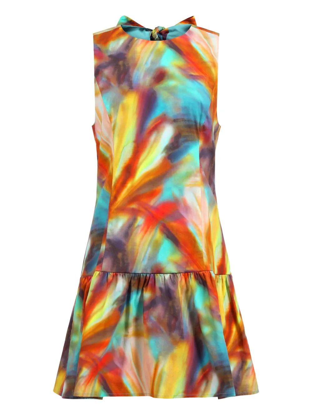 Marilyn abstract-print tiered mini dress
