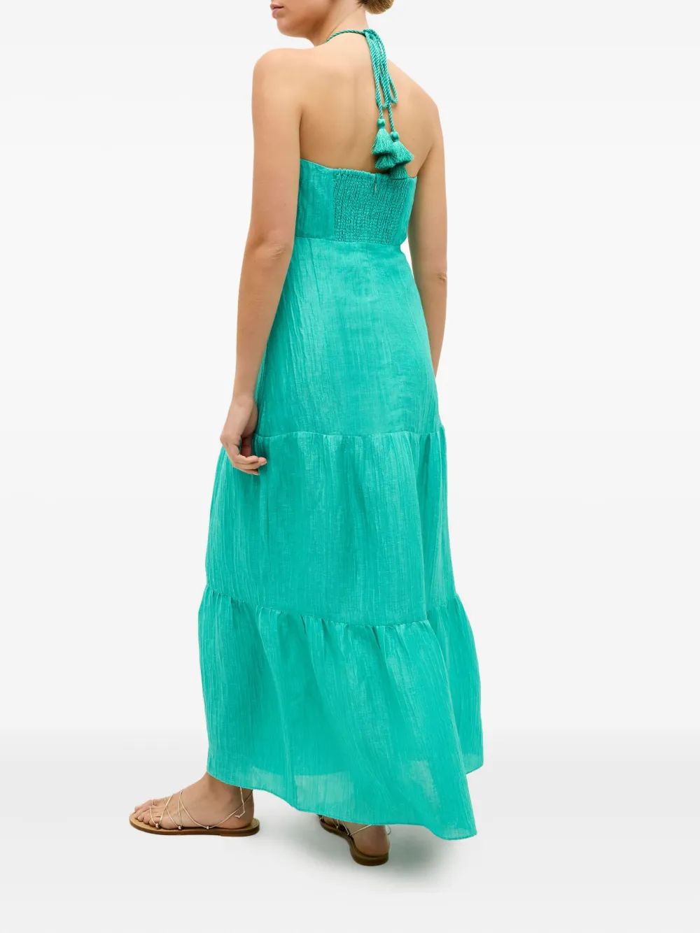 Marie Oliver Maxi-jurk met halternek Blauw