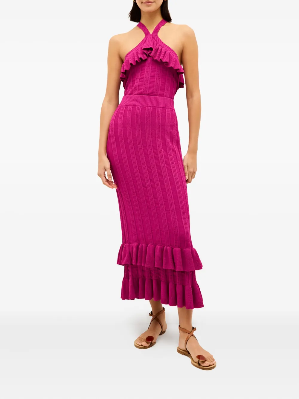 Marie Oliver ribbed ruffled skirt | High-Waisted Skirts | Image 2