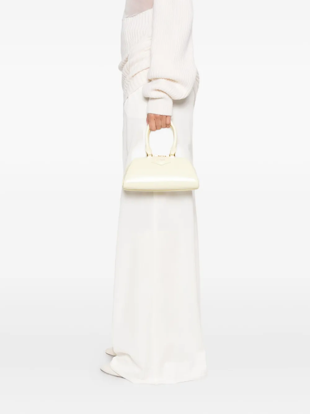 Givenchy Mini Antigona Top-handle Calfskin Tote Bag In Yellow