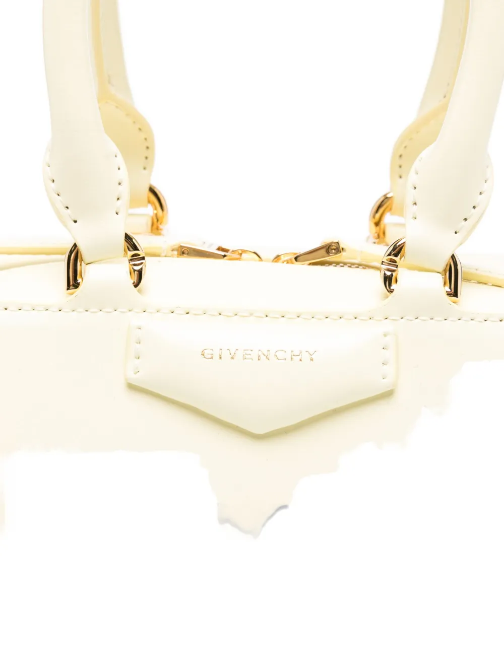 Givenchy Mini Antigona Top-handle Calfskin Tote Bag In Yellow