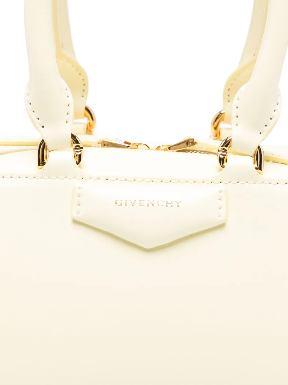 Givenchy mini Antigona top-handle calfskin tote bag Geel