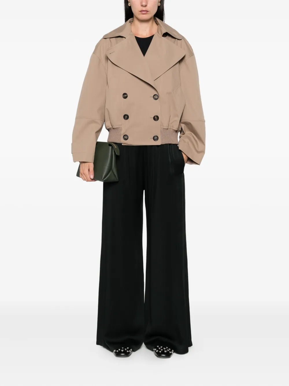 Fabiana Filippi wide-leg trousers Zwart