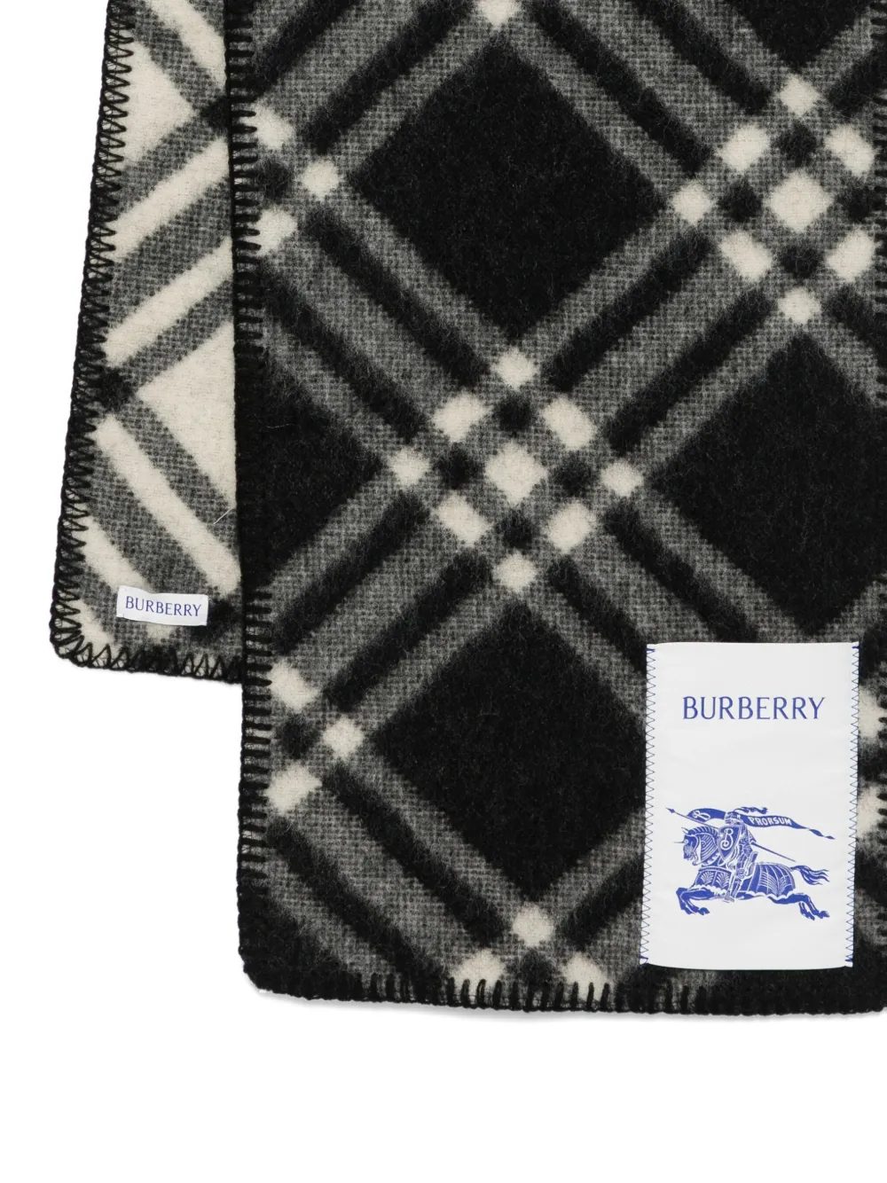 Burberry Geruite sjaal Zwart