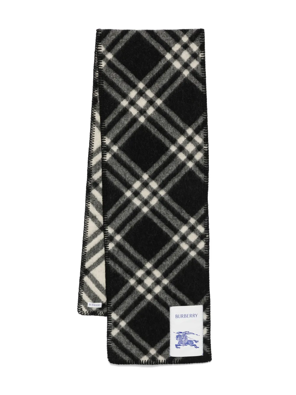 Burberry Geruite sjaal Zwart
