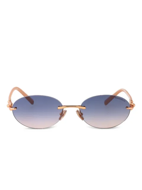 Tiffany & Co Eyewear солнцезащитные очки в овальной оправе