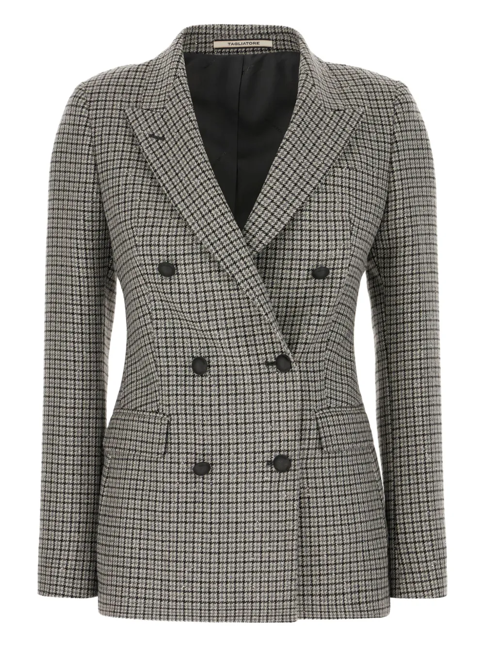 Tagliatore houndstooth sequin-embellished blazer Grijs