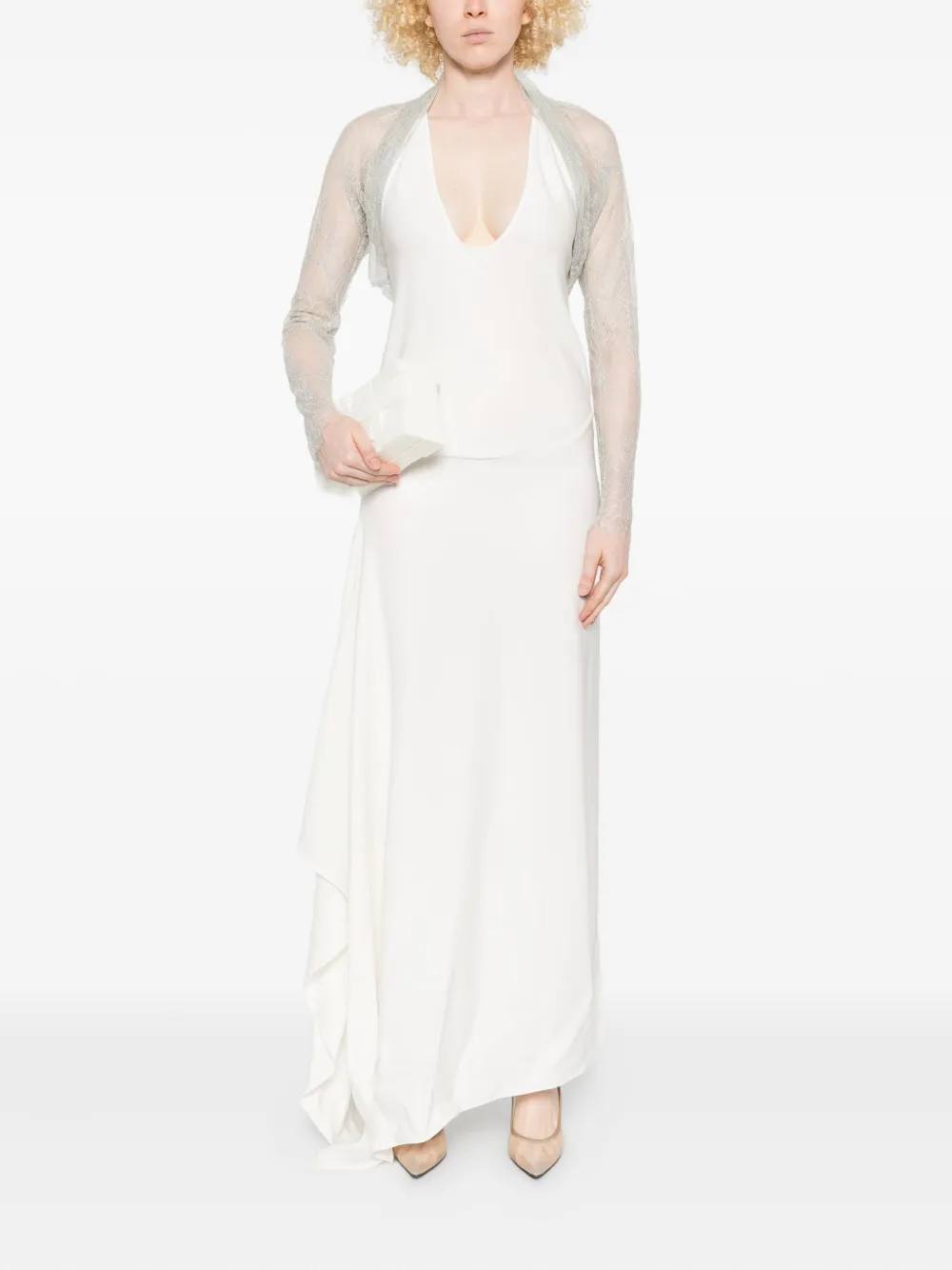 Alberta Ferretti lace cropped jacket | Cropped Jackets | Image 2