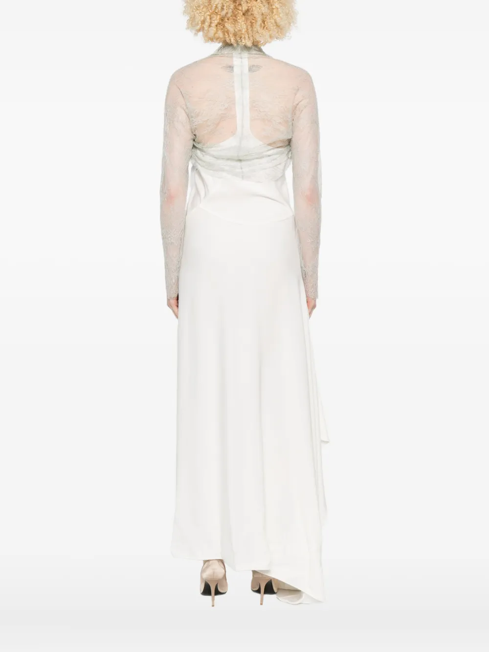 Alberta Ferretti Jack met lange mouwen en kant Grijs