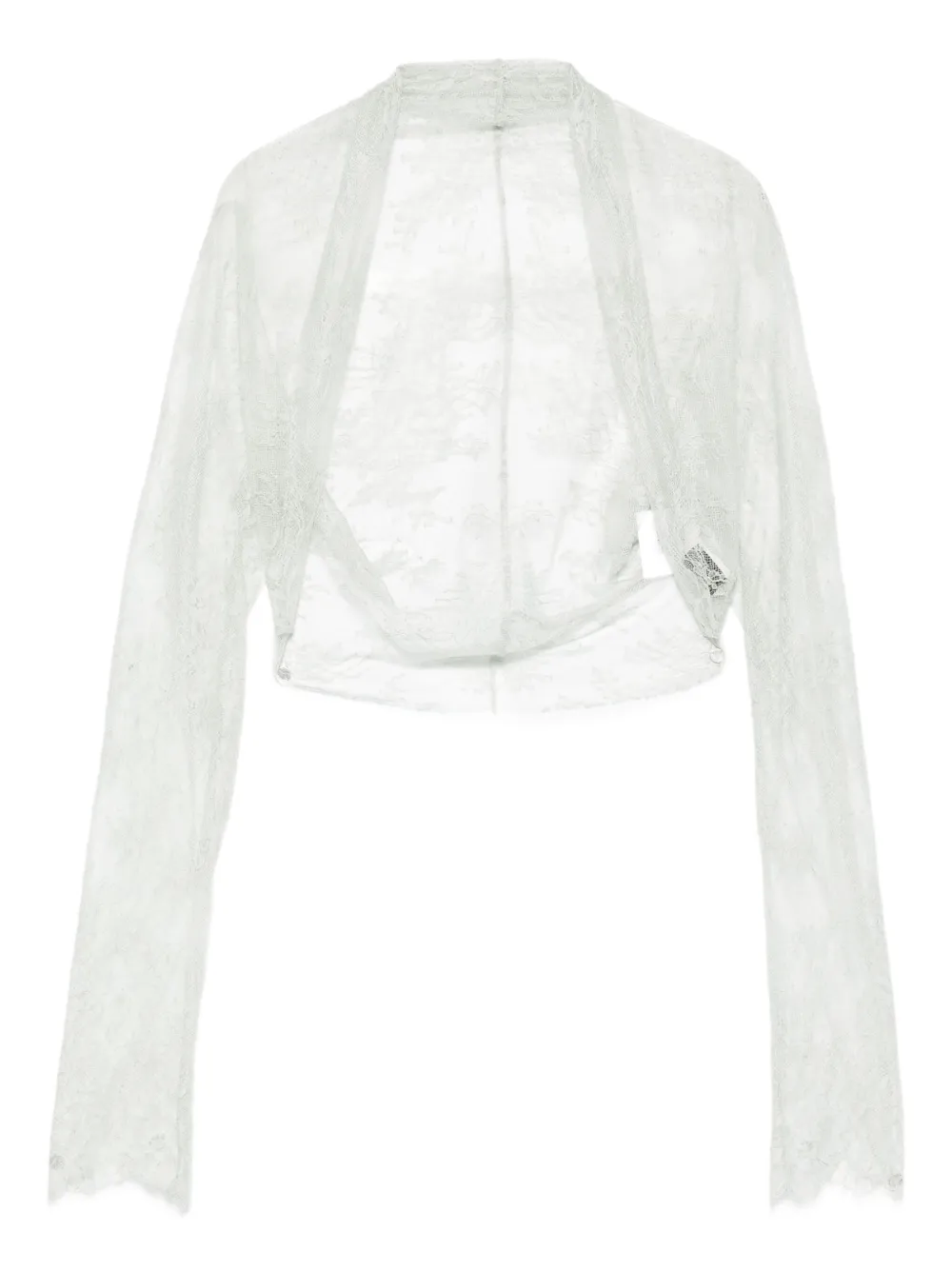 Alberta Ferretti lace cropped jacket | Grey | Image 1