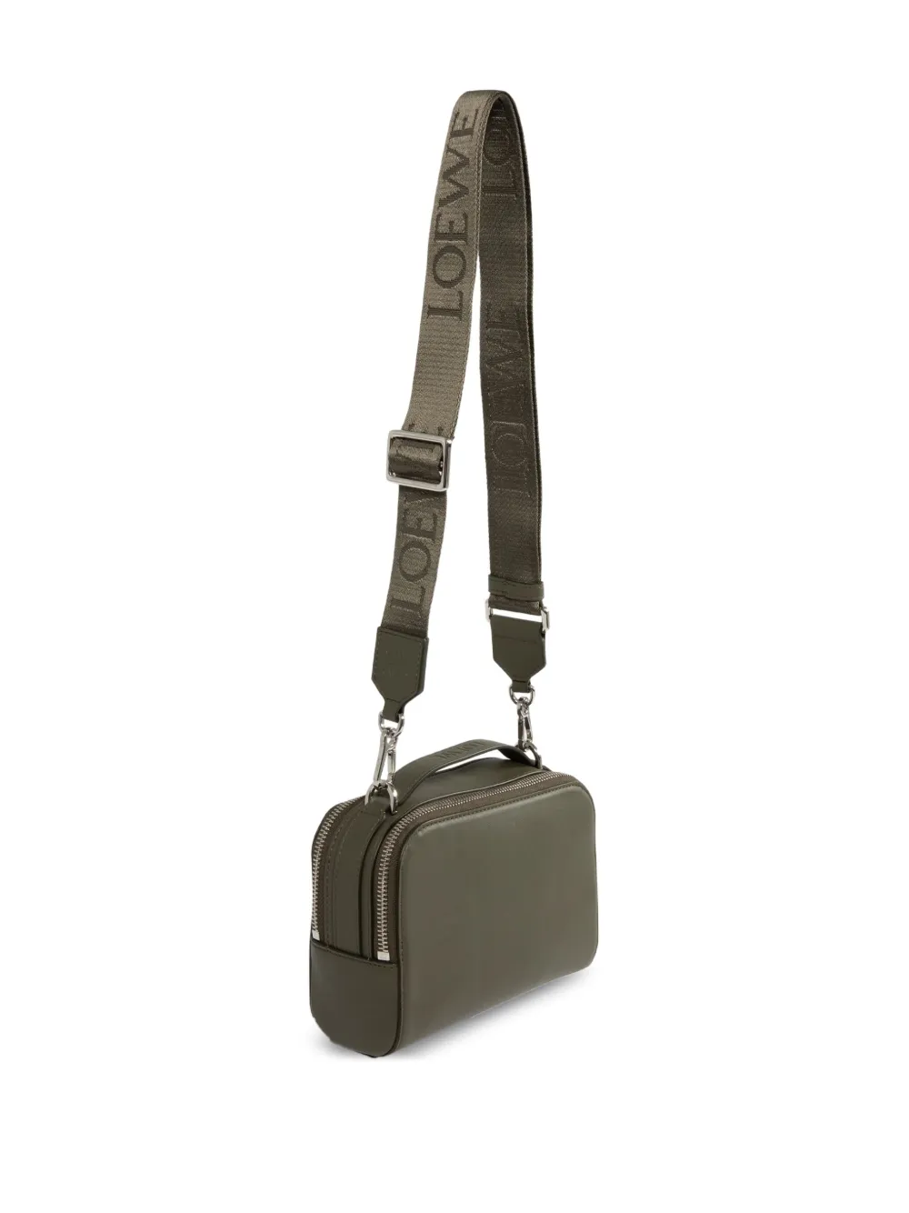 LOEWE Kleine messengertas met Anagram-reliëf - Groen