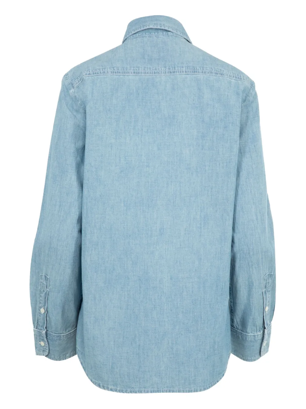 Nili Lotan Monti denim long-sleeve shirt Blauw