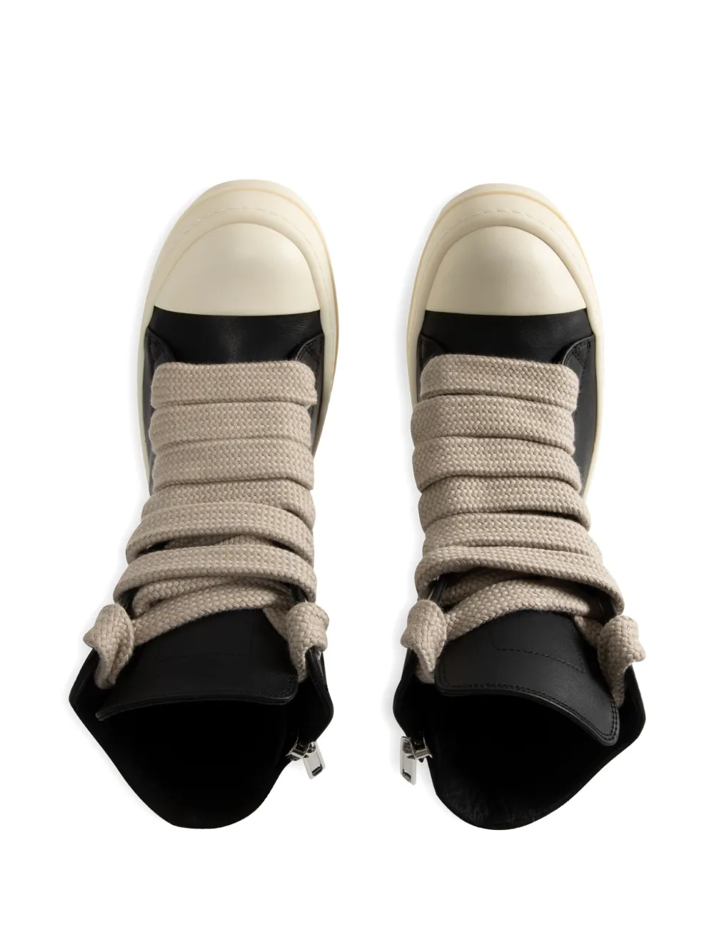 Rick Owens Jumbolace zip sneakers Black