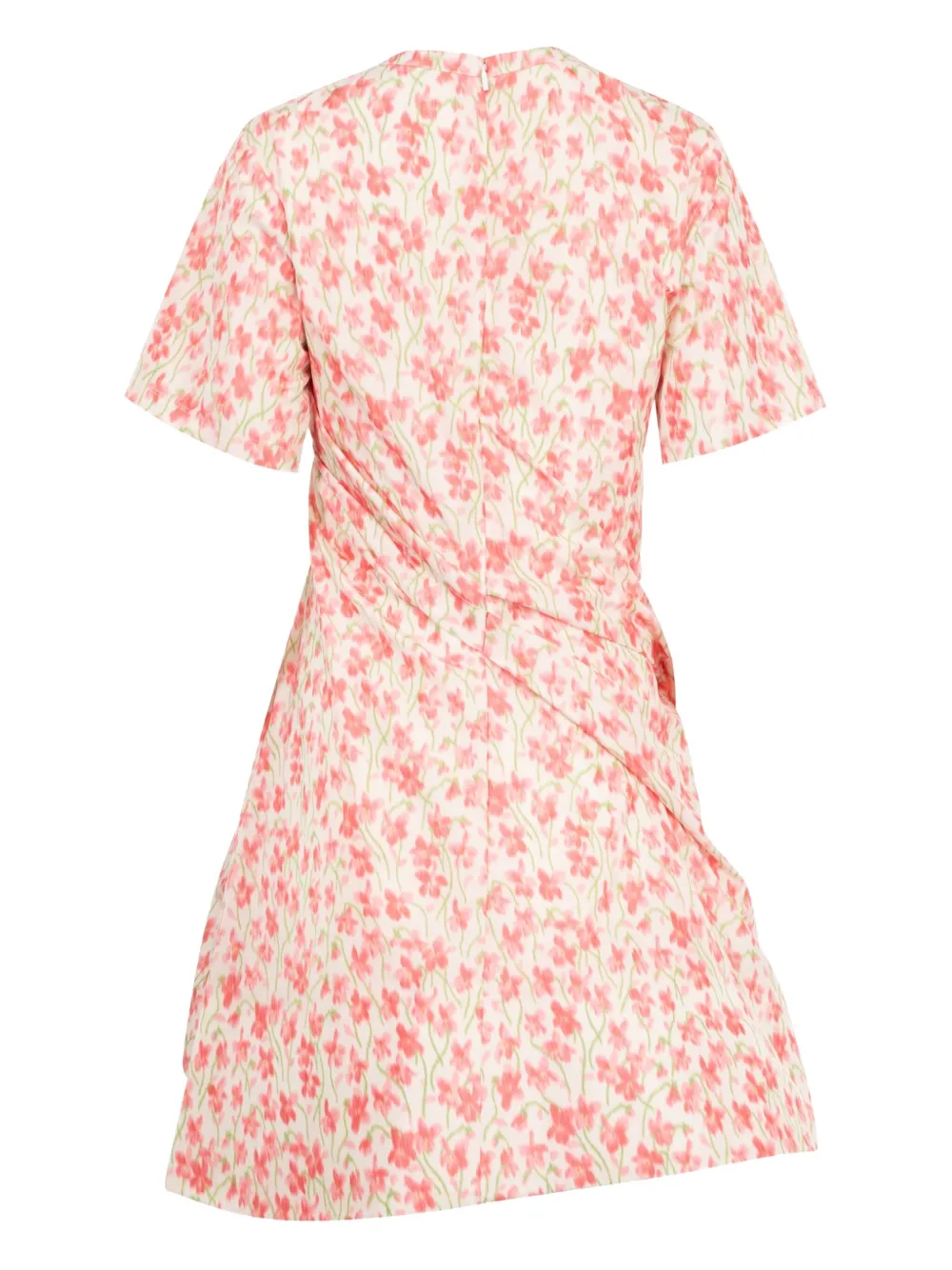 LOEWE twisted floral-print mini dress Roze