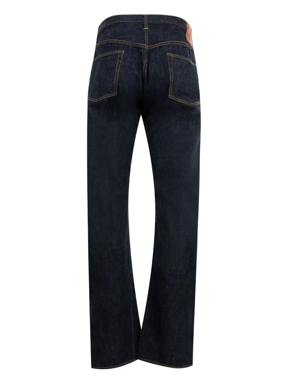 Fullcount Straight jeans met patch - Blauw