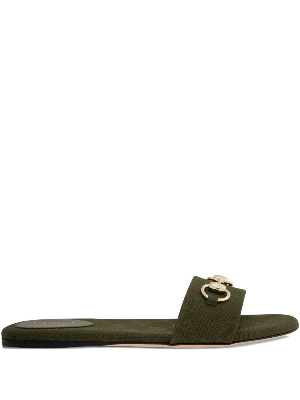 Gucci GG-monogram horsebit-embellished sandals Green