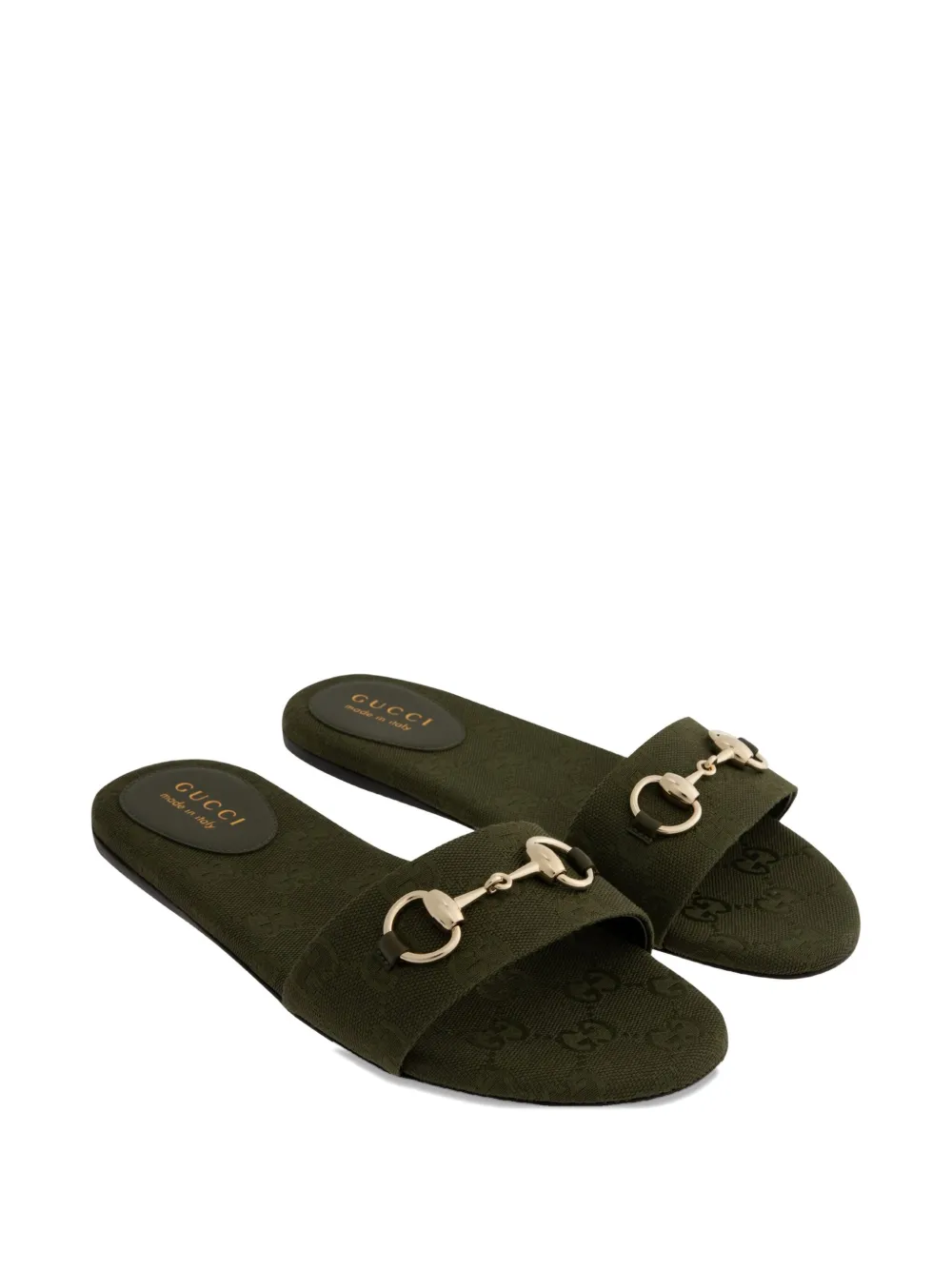 Gucci GG-monogram horsebit-embellished sandals | Flat Sandals | Image 2