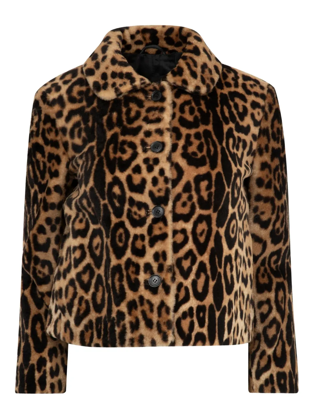 Nili Lotan Montmartre leopard-print shearling jacket Bruin