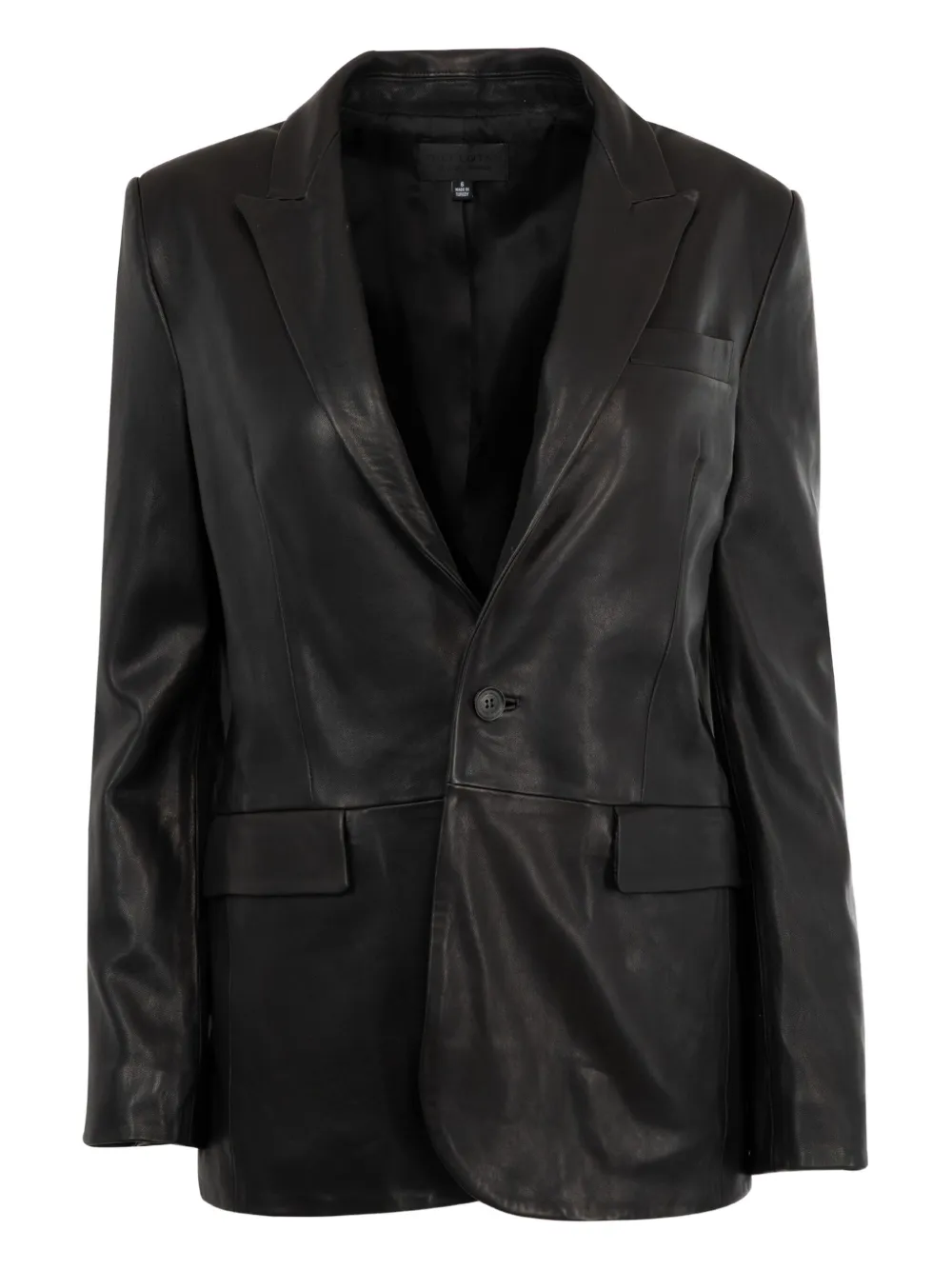 Nili Lotan Belmonde tailored leather jacket Zwart
