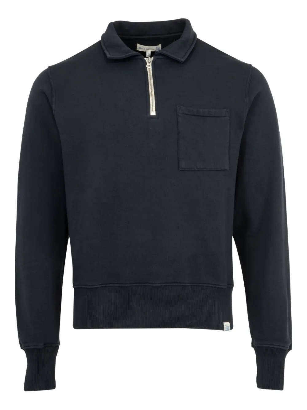 Merz B. Schwanen zip-collar pocket polo shirt | Grey | Image 1