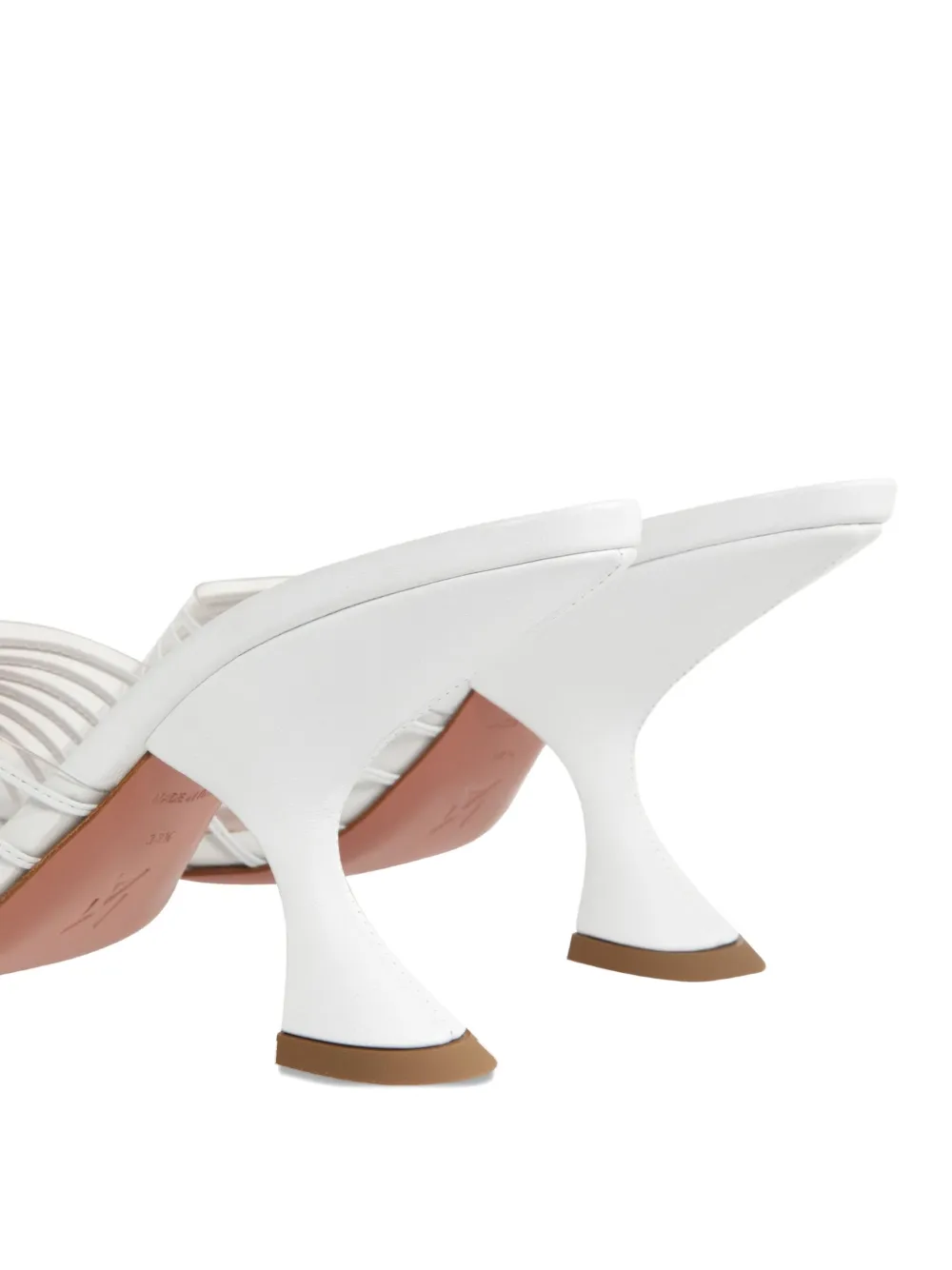 Amina Muaddi 90mm Mookie Slipper sculpted-heel sandals White