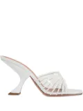 Amina Muaddi 90mm Mookie Slipper sculpted-heel sandals - White