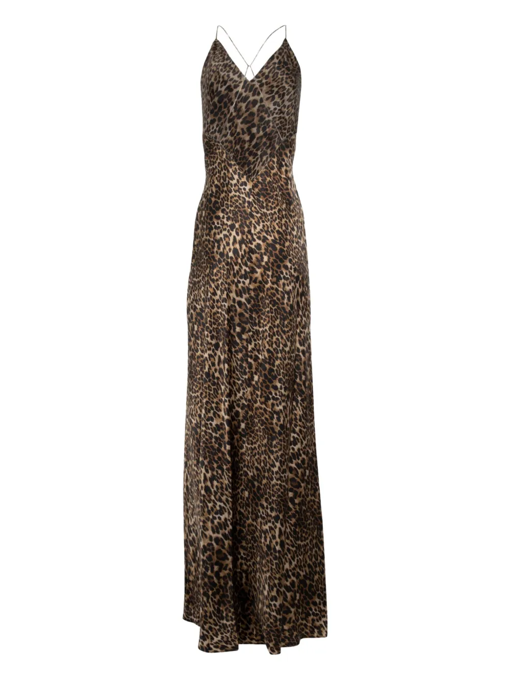 Nili Lotan Ira leopard-print slip maxi dress Bruin