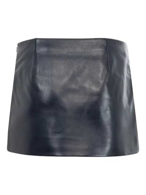 KHAITE Jett leather mini skirt