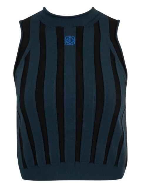 LOEWE striped-pattern sleeveless top