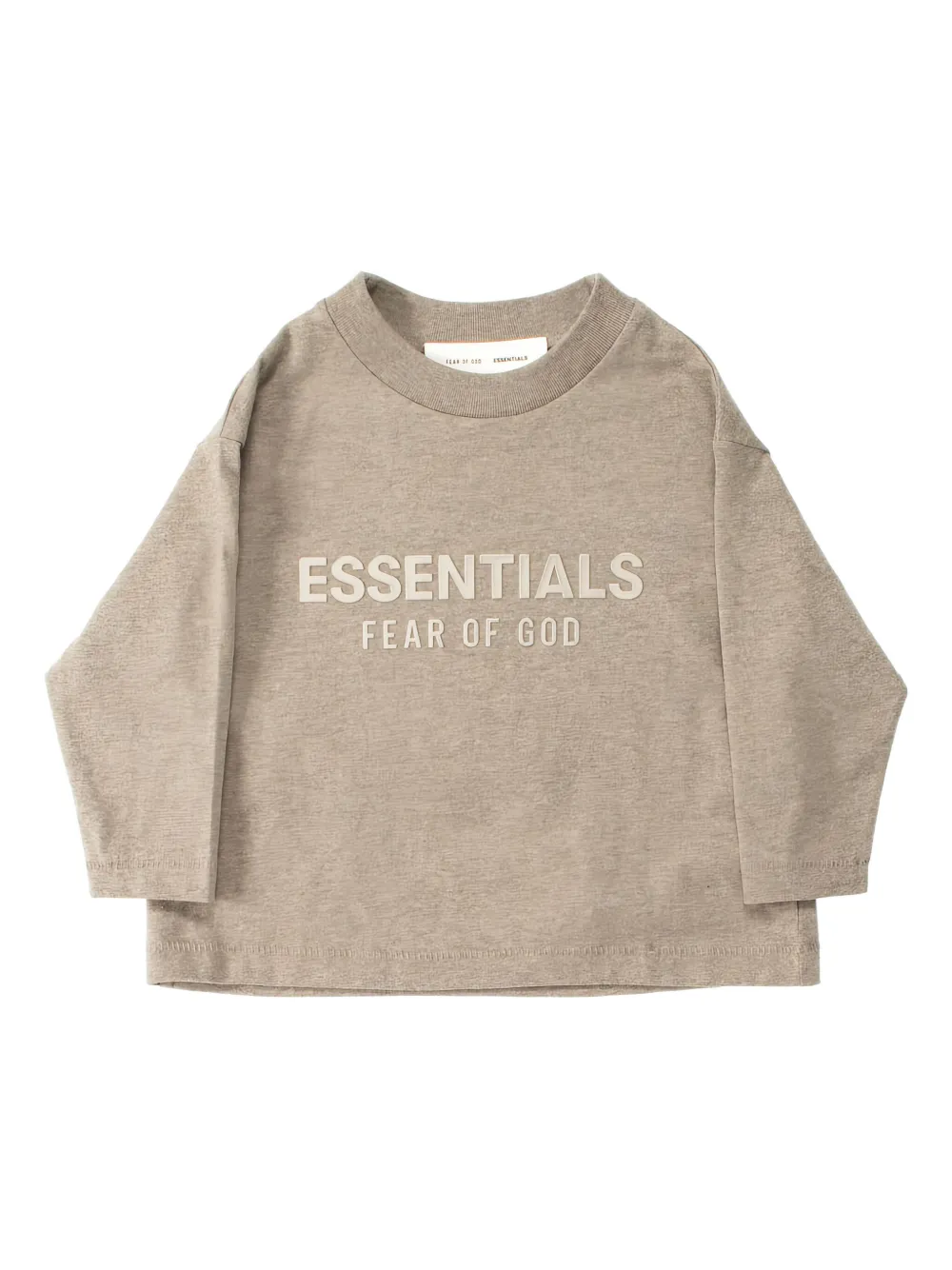 FEAR OF GOD ESSENTIALS KIDS logo-print crew-neck T-shirt Beige