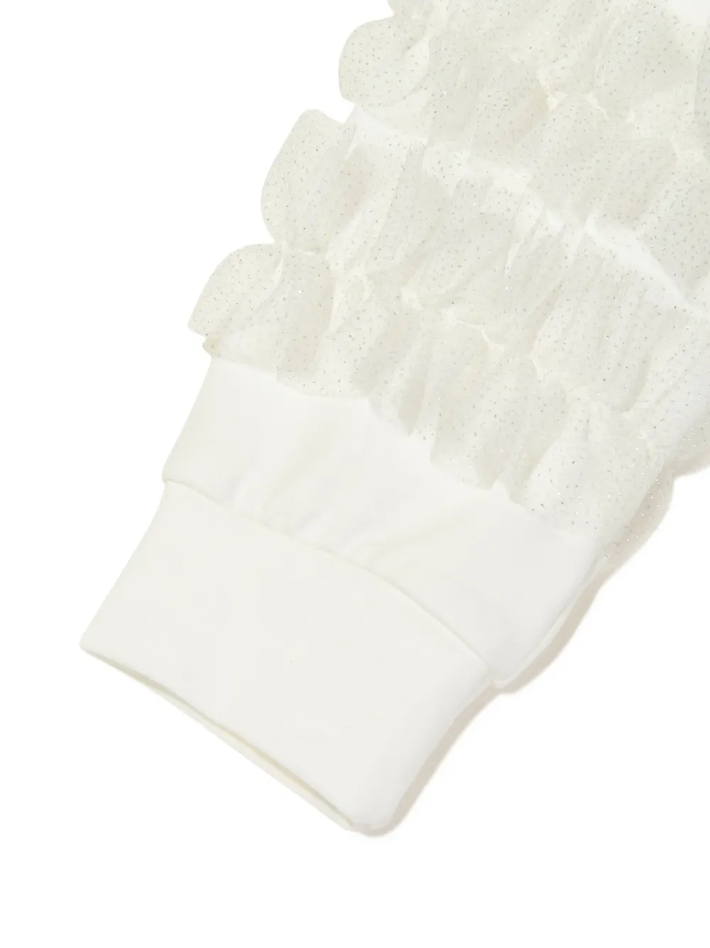 MAMA LUMA KIDS Sweater met ruchemouwen Wit