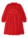 MAMA LUMA KIDS bow-detailed high-neck dress - Red