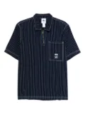 adidas Wabash pinstripe half-zip polo shirt - Blue