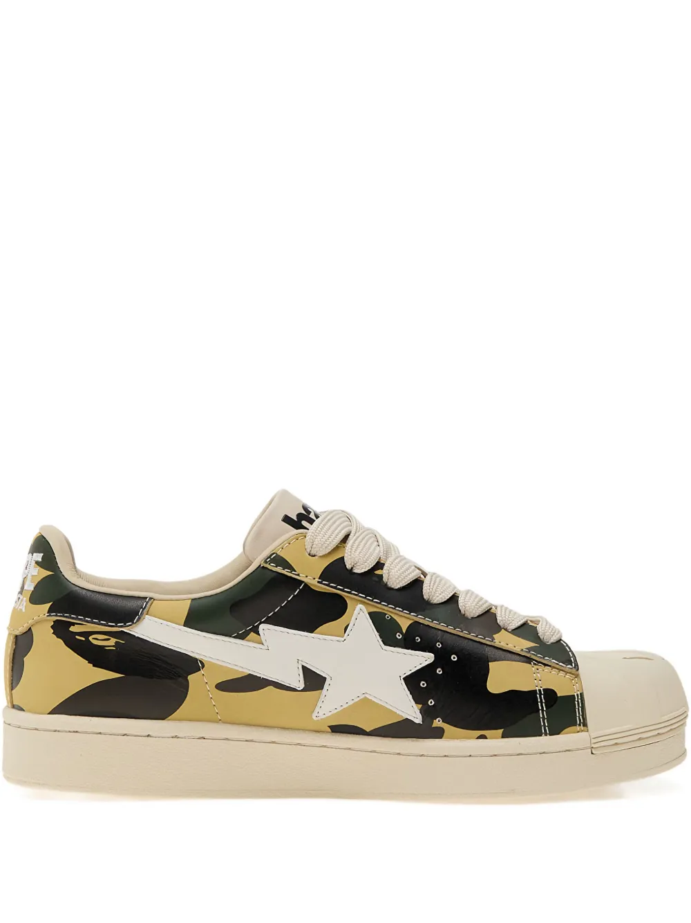 A BATHING APE® Skull Sta 1St Camo star sneakers - イエロー A BATHING APE® Skull Sta 1St Camo star sneakers - イエロー