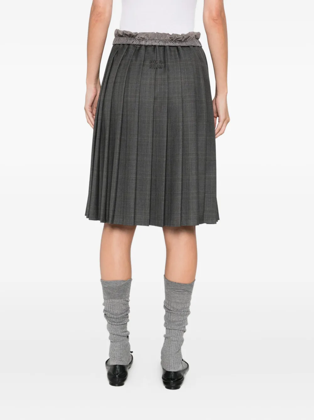 Miu Mini-plooirok Grijs