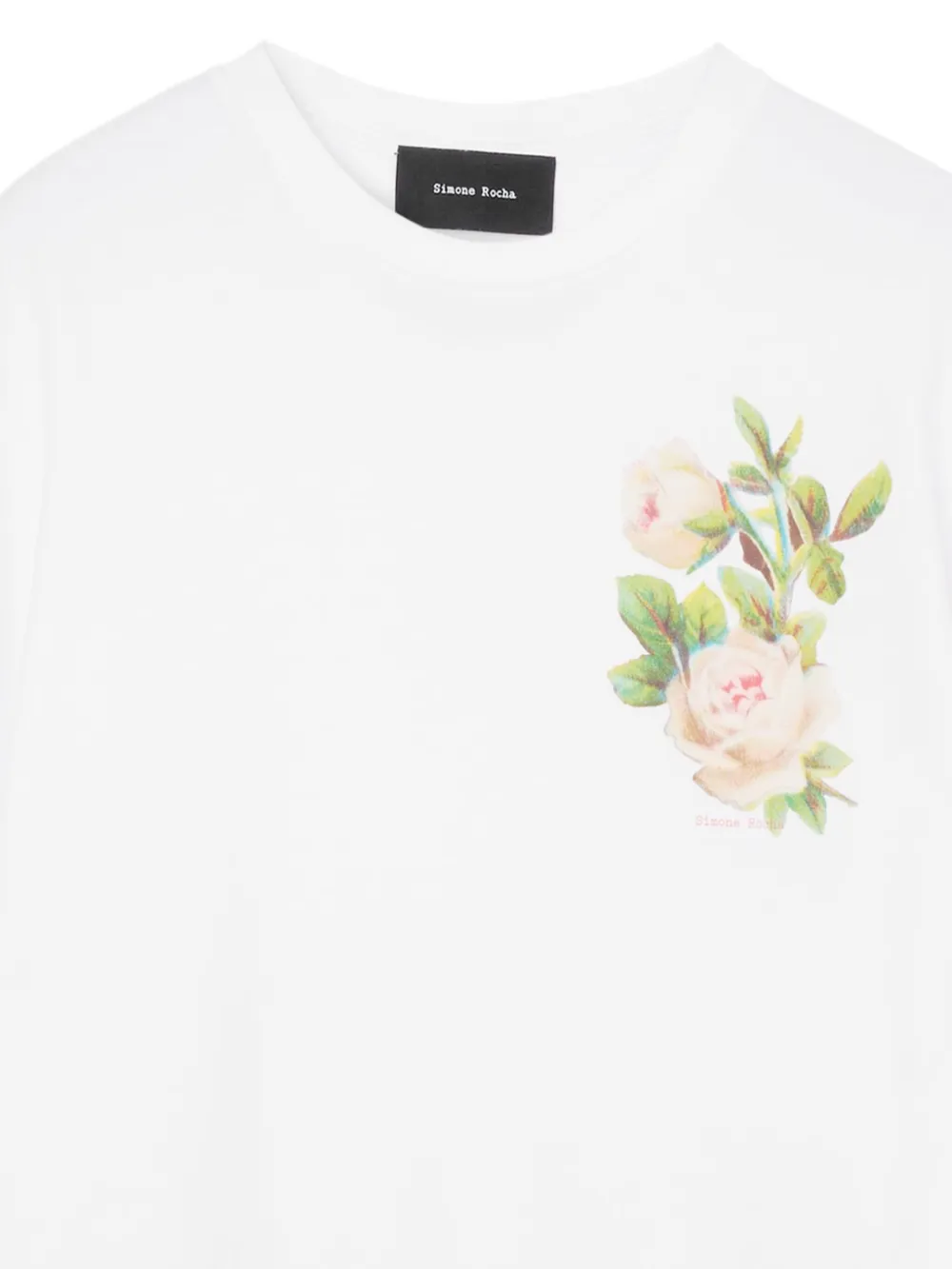 Simone Rocha rose-print crew-neck T-shirt | T-Shirts & Jersey Shirts | Image 2