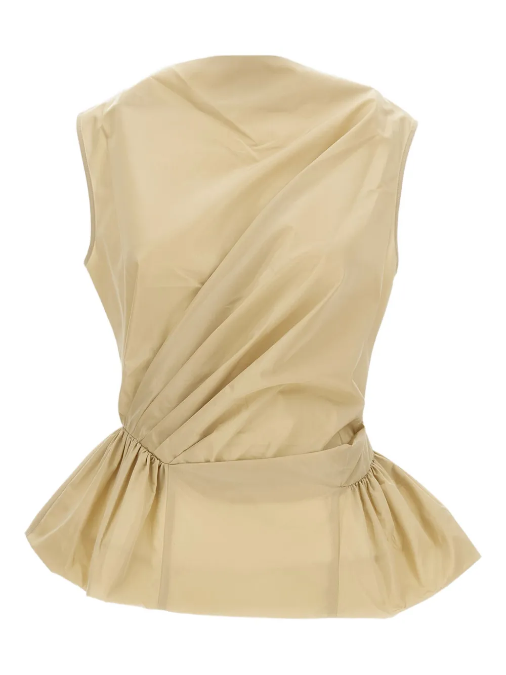 draped peplum top