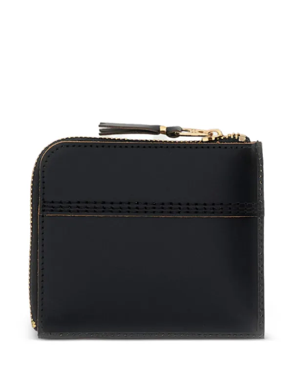 Comme Des Garçons Play Portafoglio In Pelle Con Zip Nero