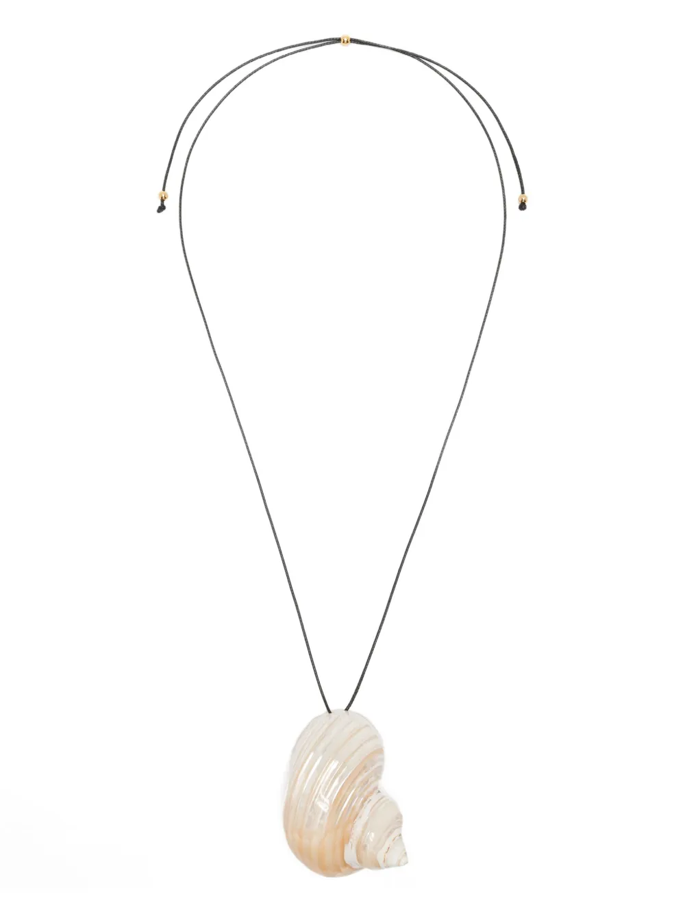 Heaven Mayhem shell-pendant necklace - ブラック Heaven Mayhem shell-pendant necklace - ブラック