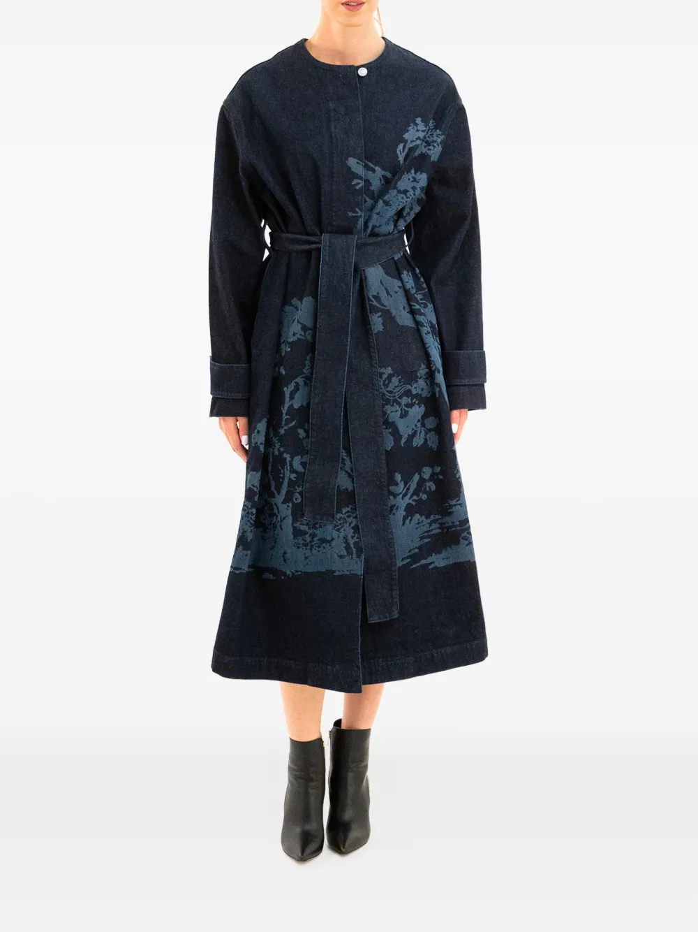 ERDEM Jas met bloemenprint - Blauw