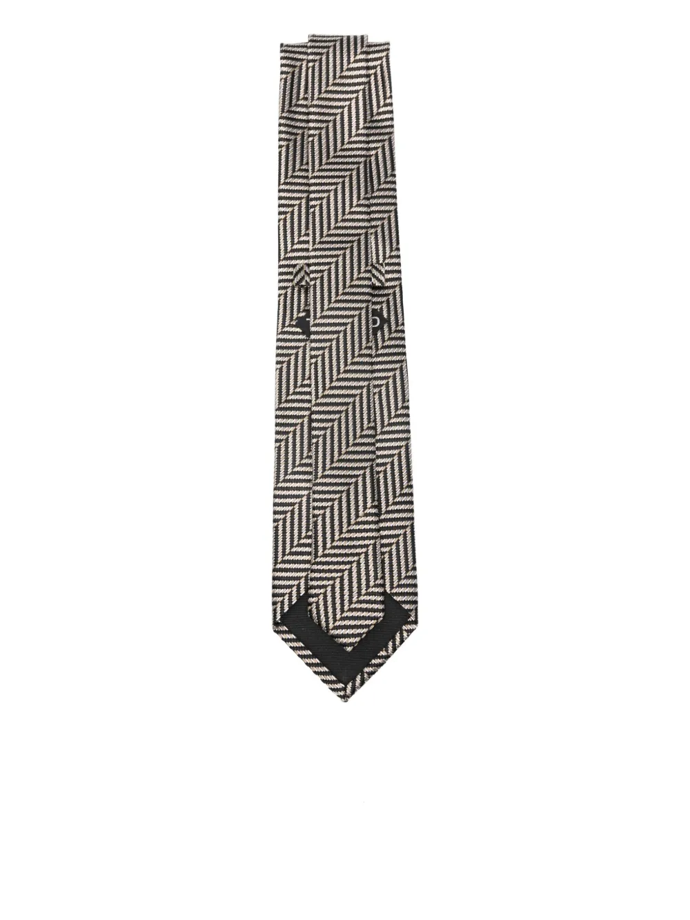 TOM FORD Stropdas met visgraatpatroon - Beige