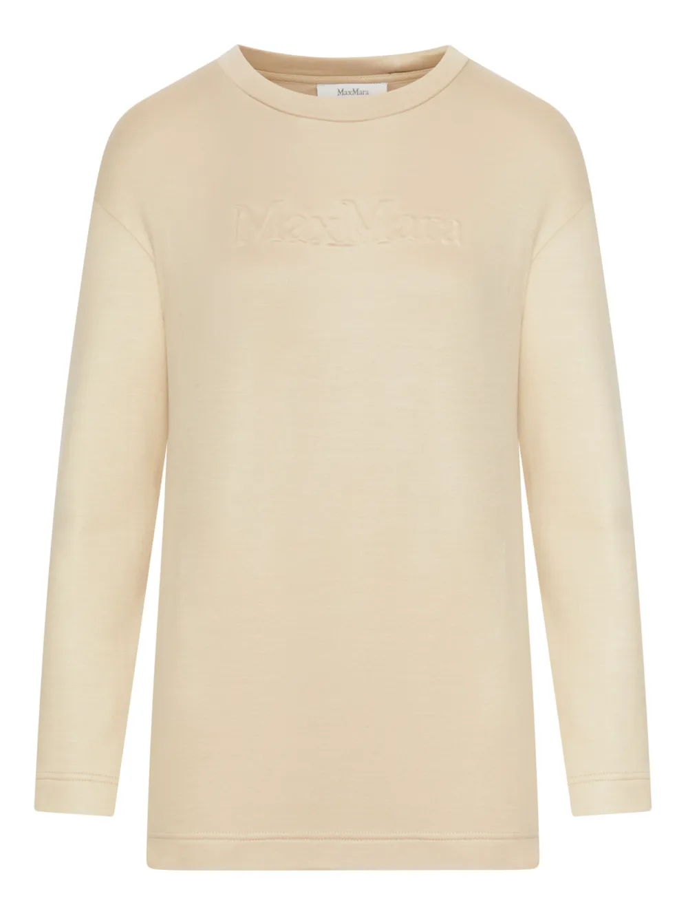 Max Mara logo-embossed sweatshirt Beige