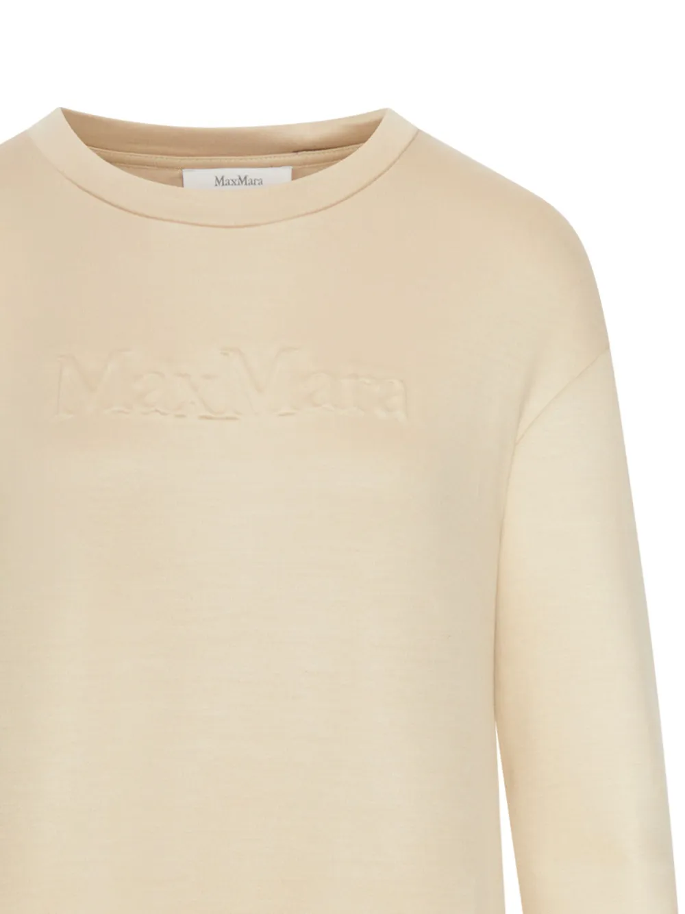 Max Mara logo-embossed sweatshirt Beige